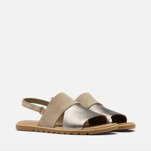 SOREL ELLA II Metallic SLINGBACK SANDAL